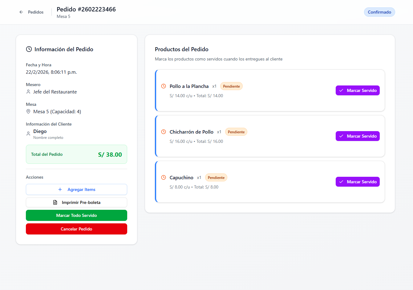 Seguimiento y Confirmación al Instante